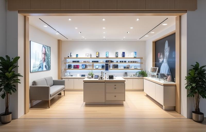 Interno moderno del negozio Telefonia Innovativa a Milano