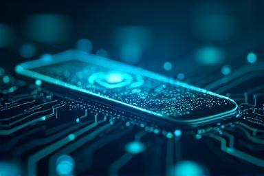 Illustrazione digitale che rappresenta il flusso e la sicurezza dei dati